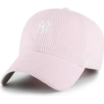 Petten gebogen roze verstelbaar Clean Up Cord Base Runner van New York Yankees MLB van 47 Brand