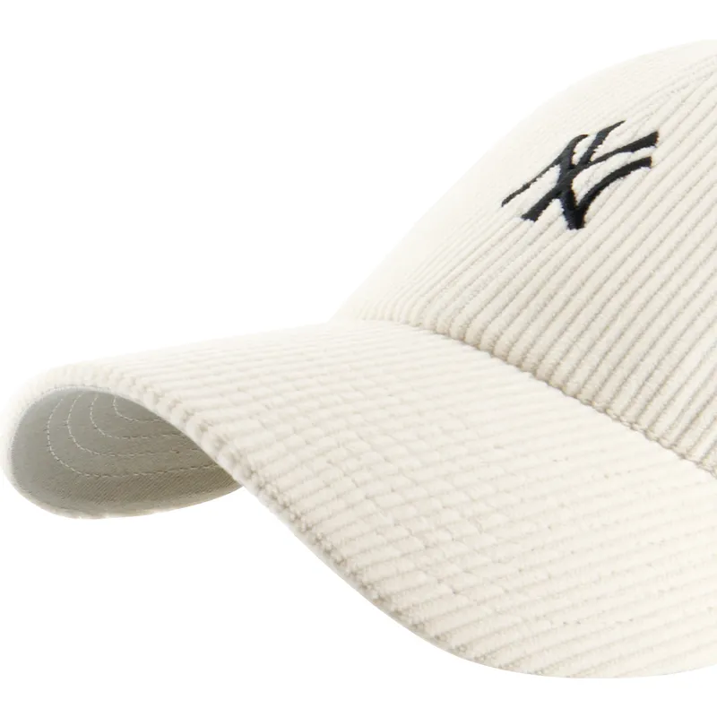 buet-beige-justerbar-kasket-clean-up-cord-base-runner-fra-new-york-yankees-mlb-fra-47-brand