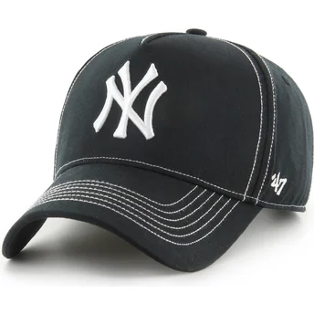 Casquette courbée noire ajustable MVP DT Contrast Stitch New York Yankees MLB 47 Brand
