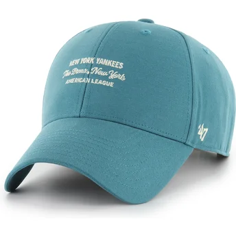 Cappellino curvo blu snapback MVP Contemporary Cyan di New York Yankees MLB di 47 Brand