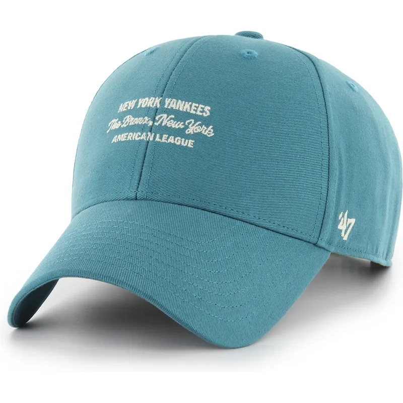 petten-gebogen-blauw-snapback-mvp-contemporary-cyan-van-new-york-yankees-mlb-van-47-brand