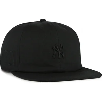 Sort flat snapback kasket med sort Captain RL Contemporary logo af New York Yankees MLB fra 47 Brand