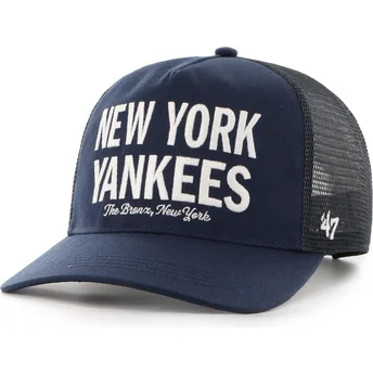 Petten gebogen marineblauw snapback Hitch Contemporary van New York Yankees MLB van 47 Brand