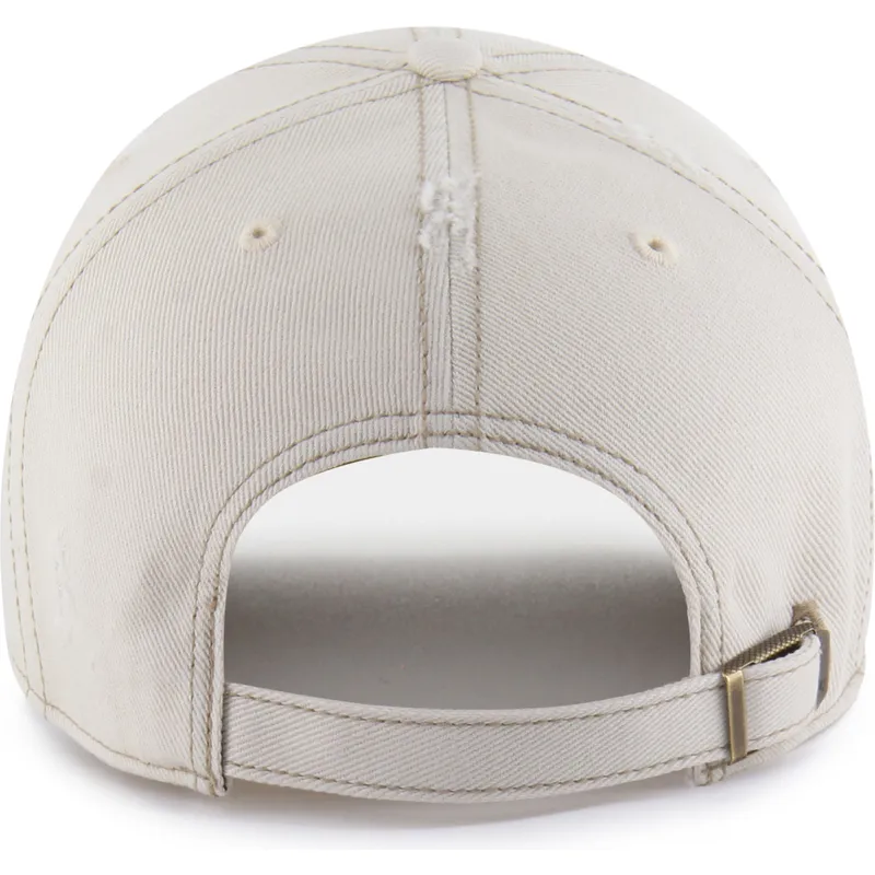 buet-beige-justerbar-kasket-clean-up-weathered-mojave-fra-new-york-yankees-mlb-fra-47-brand