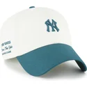 casquette-courbee-beige-et-verte-ajustable-clean-up-contemporary-two-tone-new-york-yankees-mlb-47-brand