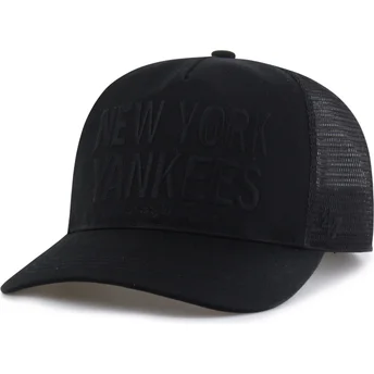 Petten gebogen zwart snapback Hitch Contemporary van New York Yankees MLB van 47 Brand