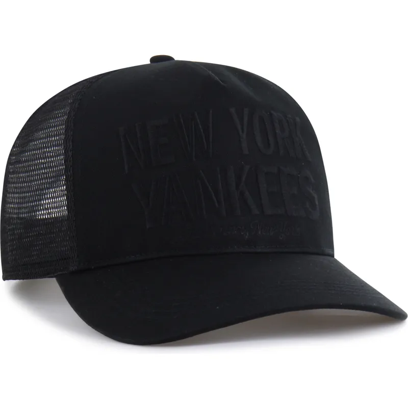 sort-trucker-kasket-med-sort-logo-hitch-contemporary-fra-new-york-yankees-mlb-fra-47-brand