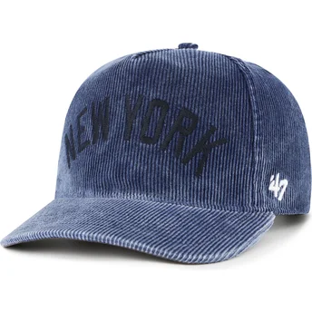 Petten gebogen marineblauw snapback Hitch Reclaim Rusted van New York Yankees MLB van 47 Brand