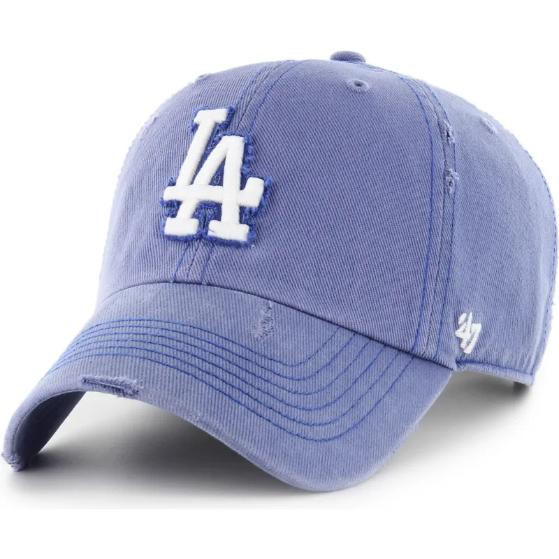 petten-gebogen-blauw-verstelbare-band-clean-up-weathered-thrift-van-los-angeles-dodgers-mlb-van-47-brand