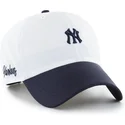 vit-och-marinbla-bojd-keps-justerbar-clean-up-vista-mini-two-tone-fran-new-york-yankees-mlb-av-47-brand