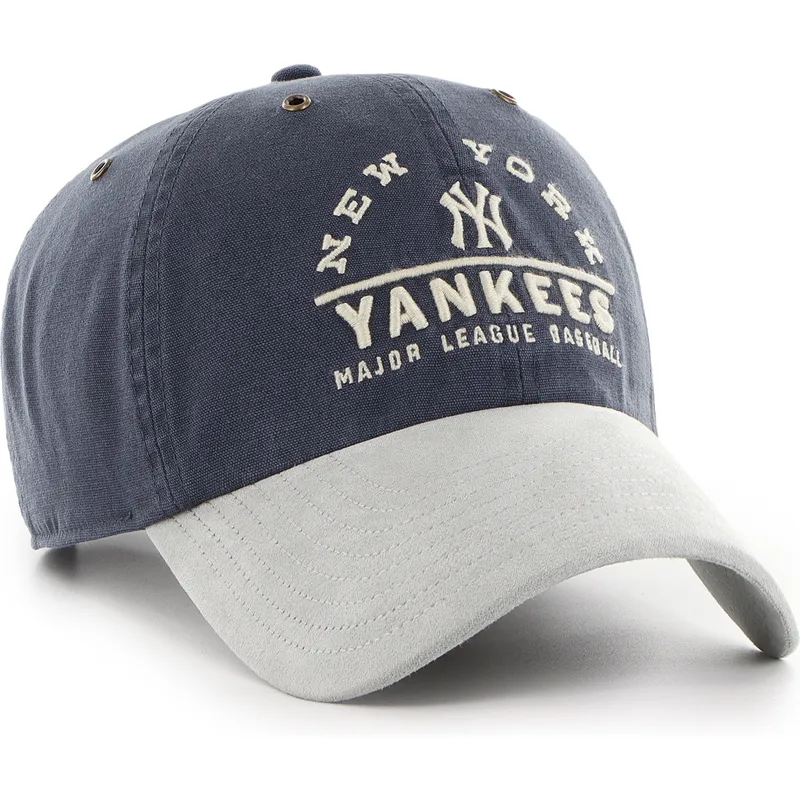 petten-gebogen-marineblauw-verstelbaar-clean-up-windham-suede-vintage-van-new-york-yankees-mlb-van-47-brand