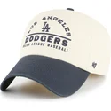 casquette-courbee-beige-et-bleue-marine-ajustable-clean-up-windham-los-angeles-dodgers-mlb-47-brand