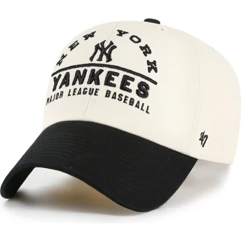 Casquette courbée beige et noire ajustable Clean Up Windham New York Yankees MLB 47 Brand