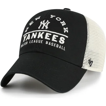 Petten gebogen zwart snapback Clean Up Windham Mesh van New York Yankees MLB van 47 Brand