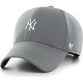Grå justerbar kurvad keps MVP Cycle Shadow från New York Yankees MLB av 47 Brand