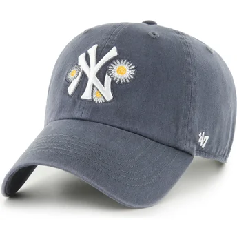 Marineblaue verstellbare gebogene Kappe Clean Up Icon Alt Vintage der New York Yankees MLB von 47 Brand