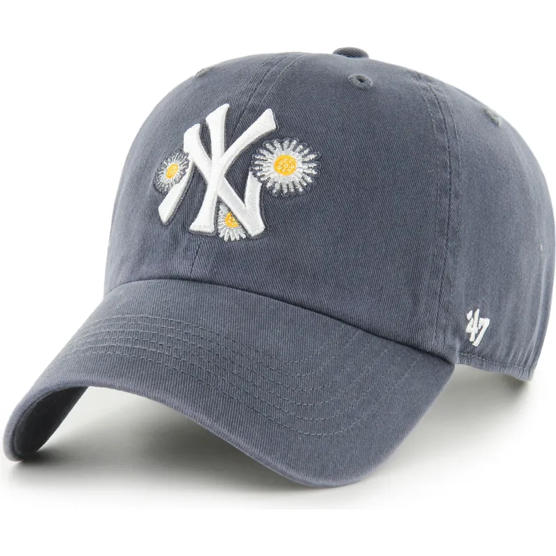 justerbar-marinebla-buet-kasket-clean-up-icon-alt-vintage-fra-new-york-yankees-mlb-fra-47-brand