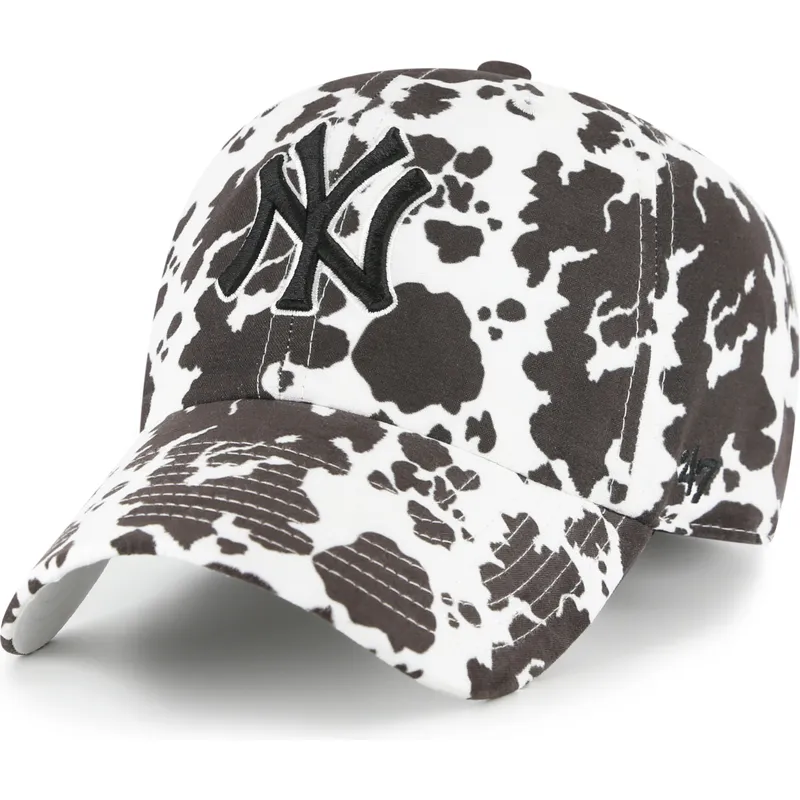 petten-gebogen-wit-verstelbare-band-clean-up-bessie-van-new-york-yankees-mlb-van-47-brand