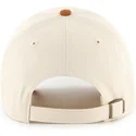 casquette-courbee-beige-et-marron-ajustable-clean-up-mini-script-suede-visor-new-york-yankees-mlb-47-brand