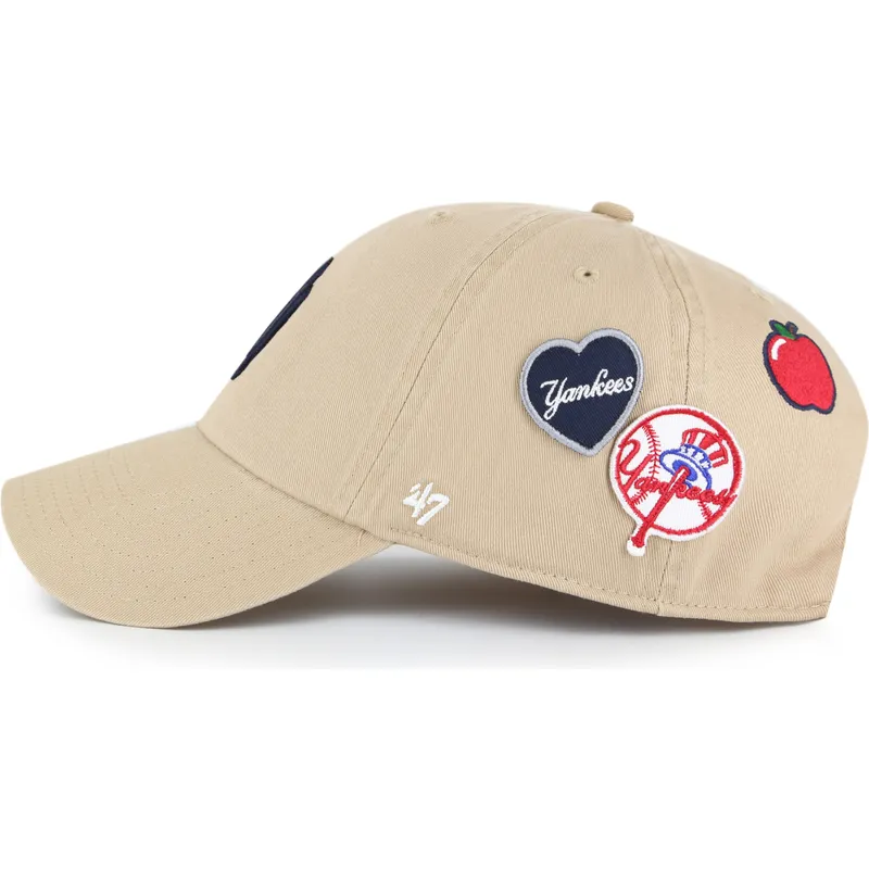 bojd-khaki-justerbar-keps-clean-up-badges-new-york-yankees-mlb-av-47-brand