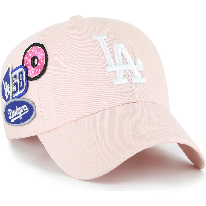 petten-gebogen-roze-verstelbare-band-clean-up-badges-van-los-angeles-dodgers-mlb-van-47-brand petten-gebogen-roze-verstelbare-band-clean-up-badges-van-los-angeles-dodgers-mlb-van-47-brand