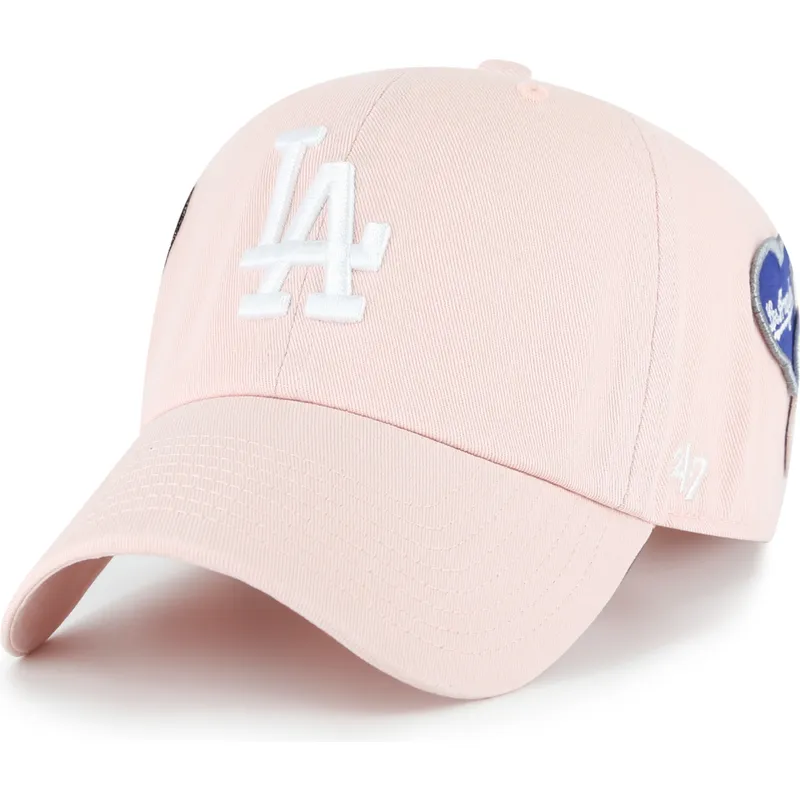 petten-gebogen-roze-verstelbare-band-clean-up-badges-van-los-angeles-dodgers-mlb-van-47-brand petten-gebogen-roze-verstelbare-band-clean-up-badges-van-los-angeles-dodgers-mlb-van-47-brand