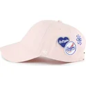 petten-gebogen-roze-verstelbare-band-clean-up-badges-van-los-angeles-dodgers-mlb-van-47-brand