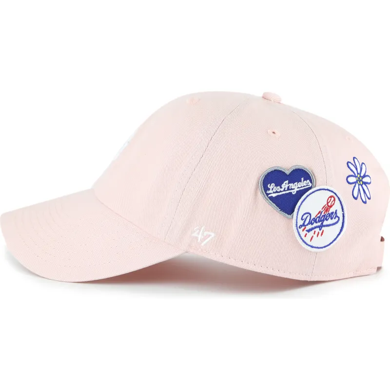 petten-gebogen-roze-verstelbare-band-clean-up-badges-van-los-angeles-dodgers-mlb-van-47-brand petten-gebogen-roze-verstelbare-band-clean-up-badges-van-los-angeles-dodgers-mlb-van-47-brand