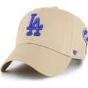 petten-gebogen-khaki-verstelbare-band-clean-up-badges-van-los-angeles-dodgers-mlb-van-47-brand