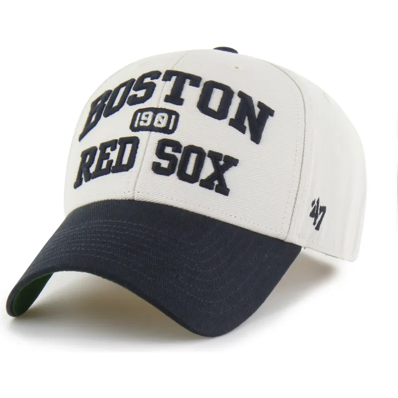 bezowo-granatowa-regulowana-czapka-z-daszkiem-mvp-broke-line-boston-red-sox-mlb-od-47-brand