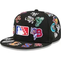 petten-plat-zwart-fitted-59fifty-all-over-van-milb-van-new-era