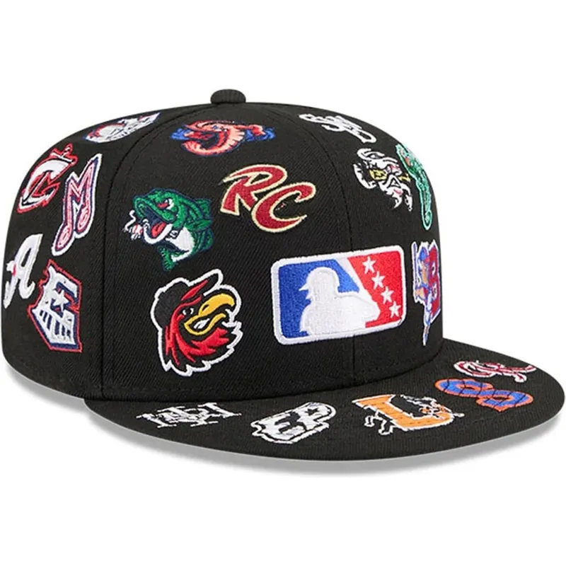 petten-plat-zwart-aangepast-59fifty-all-over-van-milb-van-new-era