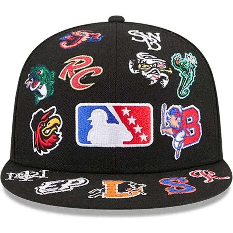 petten-plat-zwart-aangepast-59fifty-all-over-van-milb-van-new-era