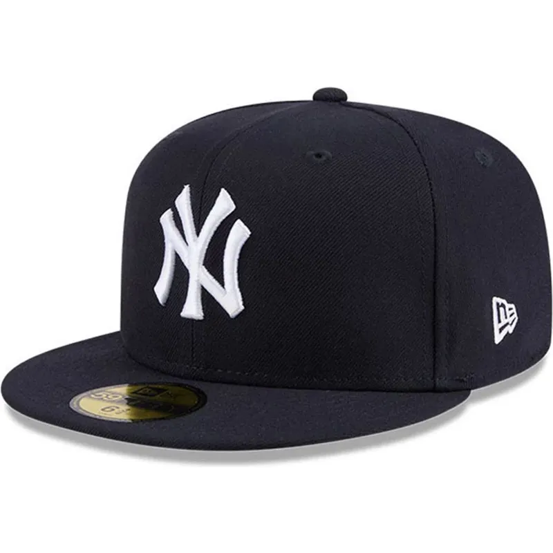 flad-marinebla-tilpasset-59fifty-hidden-hit-kasket-fra-new-york-yankees-mlb-af-new-era