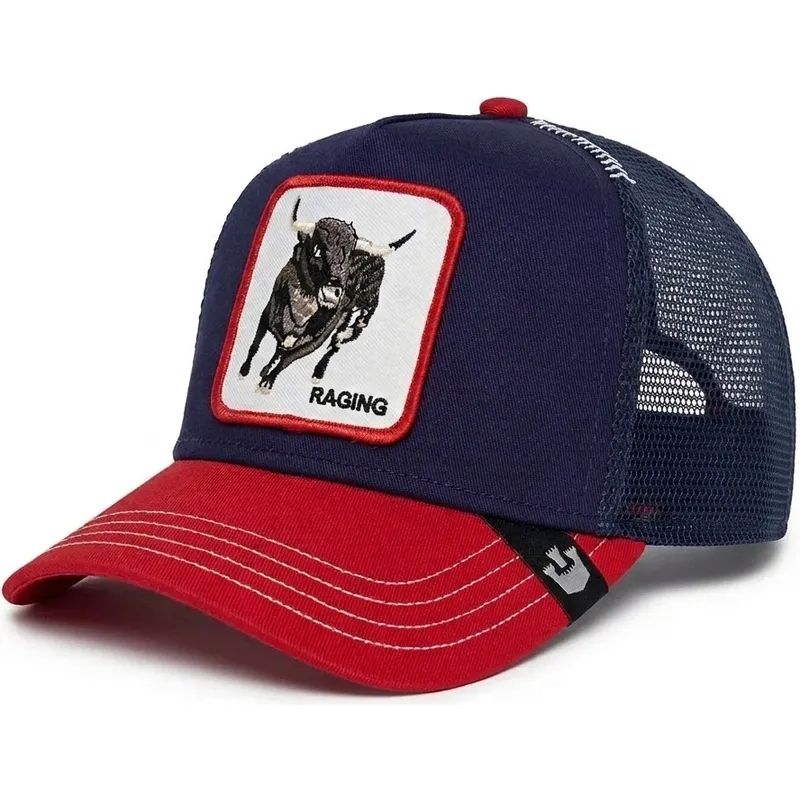 trucker-cap-marineblau-und-rot-stier-raging-bull-fab-farm-von-goorin-bros