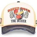 beige-og-marinebla-trucker-kasket-daffy-duck-loo13-pcsmcbb-looney-tunes-fra-capslab