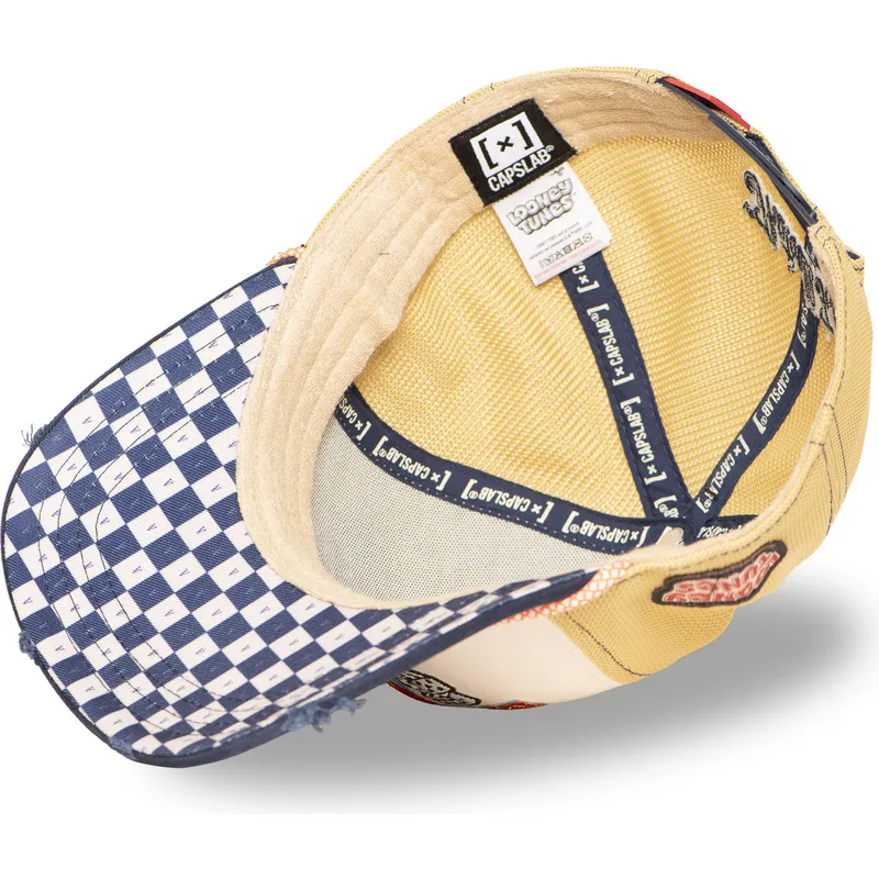 cappellino-trucker-beige-e-blu-marino-daffy-duck-loo13-pcsmcbb-looney-tunes-di-capslab