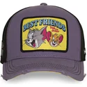 trucker-cap-violett-tom-und-jerry-taj8-besb-looney-tunes-von-capslab