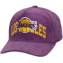 cappellino-curvo-viola-snapback-arch-stamp-pro-dei-los-angeles-lakers-nba-di-mitchell-ness