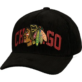 Cap gebogen black snapback Arch Stamp Pro van Chicago Blackhawks NHL van Mitchell & Ness
