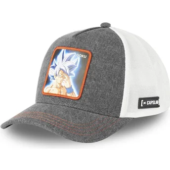 Petten gebogen grijs snapback Ultra Instinct DBS8 GOKB Son Goku Dragon Ball van Capslab