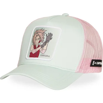Cappellino trucker verde e rosa Sakura Haruno NS6 SAKB Naruto di Capslab