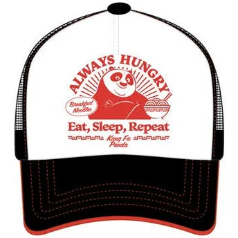 Hvid og sort trucker kasket Po Always Hungry KFP TAKB Kung Fu Panda fra Capslab