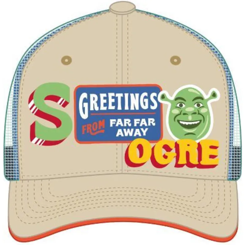 beige-og-gron-shrek-shr1-cpspatcb-trucker-kasket-fra-capslab