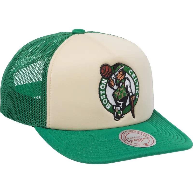 cappellino-trucker-beige-e-verde-vintage-block-dei-boston-celtics-nba-di-mitchell-ness