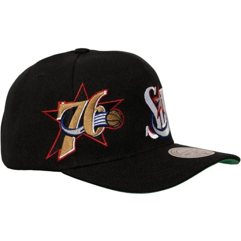 petten-gebogen-zwart-snapback-busted-pro-van-philadelphia-76ers-nba-van-mitchell-ness petten-gebogen-zwart-snapback-busted-pro-van-philadelphia-76ers-nba-van-mitchell-ness