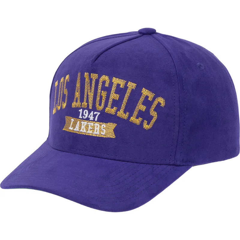 petten-gebogen-violet-snapback-shady-suede-pro-van-los-angeles-lakers-nba-van-mitchell-ness