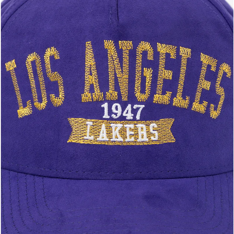 petten-gebogen-violet-snapback-shady-suede-pro-van-los-angeles-lakers-nba-van-mitchell-ness