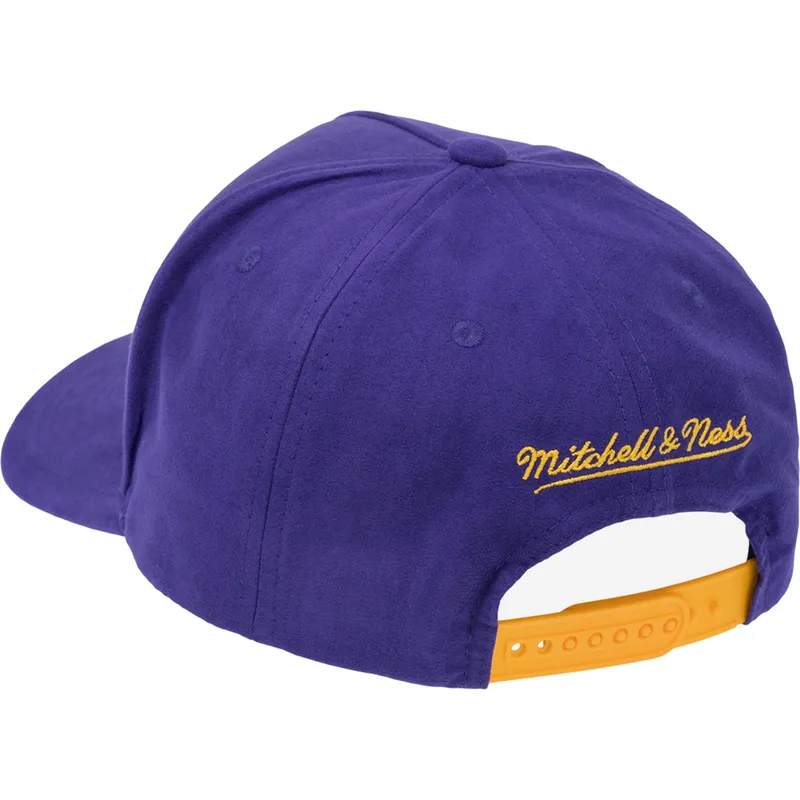 cappellino-curvo-viola-snapback-shady-suede-pro-dei-los-angeles-lakers-nba-di-mitchell-ness