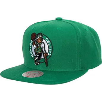 Πράσινο επίπεδο καπέλο snapback Team Ground 2.0 των Boston Celtics NBA από Mitchell & Ness